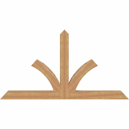 Ekena Millwork Richland Timber Gable Bracket, Western Red Cedar, 84"W x 45"H x 5 1/2"D x 5 1/2"F, 13/12 Pitch GBW084X45X0606RIC00SWR